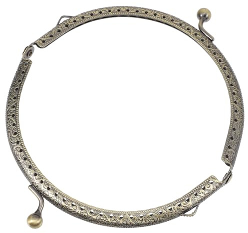 SUPVOX Manico per Borsa Fai da Te in Lega di Metallo Vintage 13 Cm, Maniglia per Riparazione Borse Chiusura, Accessorio Artigianale per Realizzazione Clutch e Portamonete