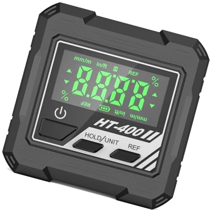 Niveles de transportador digital ABS profesional con pantalla LCD transparente y diseños ergonómicos fáciles de transportar para proyectos, niveles de inclinómetro de transportador digital