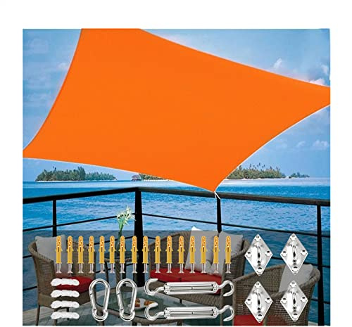 Sunshade Cover Sail Waterproof Sun Shade Sail Sun-Shelter Awnings Canopy Rectangle Sunshade Cloth with Fixing Kit 2x3m 2x4m UV Block for Garden Pool Patio Beach Camping Pegola Outdo