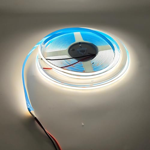 STHomedeco Striscia LED COB 220V IP20 8mm per Interni(4500K, 10m) | Luce uniforme e flessibile per soffitto, cucina e camera. Grado IP20, senza spina, ideale per installazioni interne.