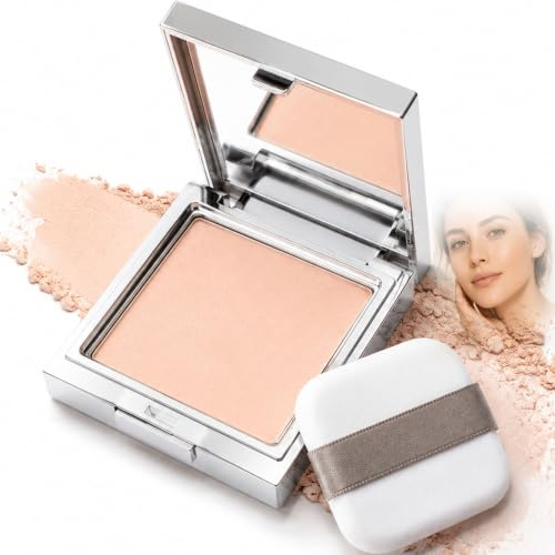 Ivory Beige Pressed Setting Powder Compact, Matte Face Powder