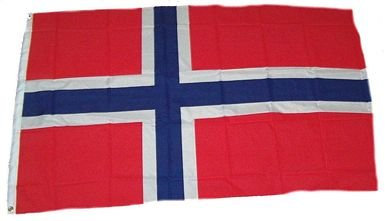 Flaggenking Norwegen Flagge/Fahne, mehrfarbig, 150 x 90 x 1 cm, 17005