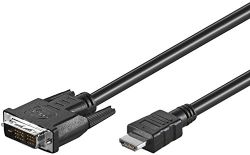 M-Cab HDMI/DVI-D cable 2m black Negro - Adaptadores de cable de vídeo (2 m, HDMI, DVI-D, Negro, Macho/Macho)