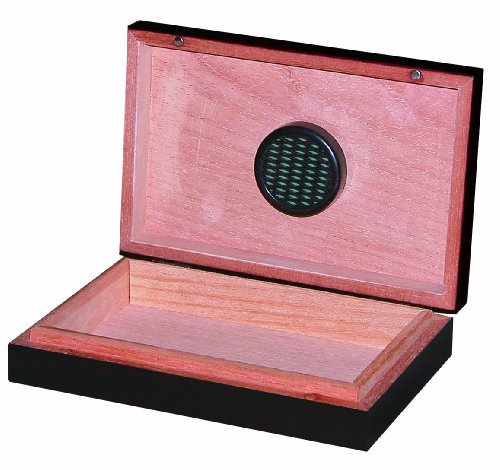 Quality Importers Trading Traveler 5 Humidor, Holds Up to 5 Cigars, Includes 1 Round Humidifier, Sure Seal Technology for Proper Lid Seal, Mahogany Finish