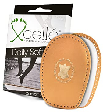 Xcellé, Talonnette pour Chaussures – Coussin en Cuir Orthopédique – Cousinettes Latex – amorti et soulage les maux de dos pour hommes et femmes M (38/40 EU)