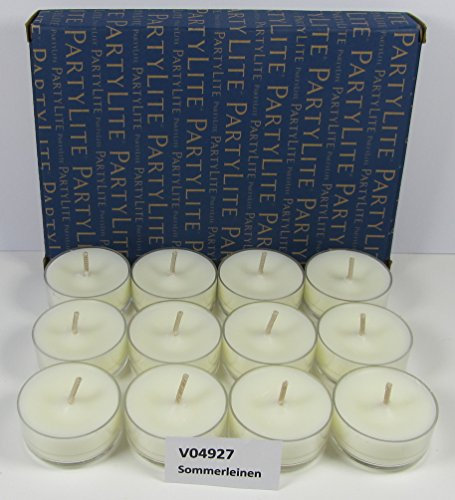PartyLite 12 Duftteelichter Sommerleinen aus der Reihe Frisch