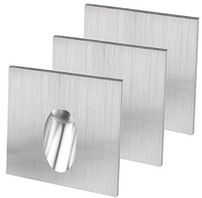 Faretto da incasso a LED, lampada quadrata LED da parete, per scale, corridoi, verande, cantine, lampada da terra, 1 W, CA 100-245 V, Alluminio, Bianco freddo, 3 Pack, LED