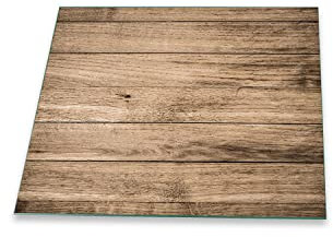 Herdabdeckplatte Abdeckung Ceranfeld Abdeckplatte Schneidebrett 1-Teilig 60x52 Holz Beige Spritzschutz Glasplatte Ceranfeldabdeckung Schutz Kochplatten Herdschutz Sicherheitsglas Glasschneidebrett