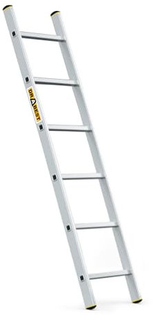 DRABEST SCALETTE SERIE PRO Scala Appoggio Alluminio 6 Gradini Scaletta Antiscivolo Portata 150 kg Gancio Gratuito