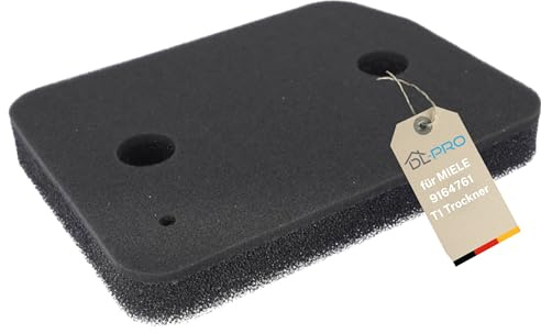 DL-pro Filter passend für Miele T1 9164761 Trockner I Fein + Grob I 2-lagig 207x155x30mm Sockelfilter an Wärmetauscher Wäschetrockner Schwammfilter Fusselfilter Schaumstoff Schaumfilter
