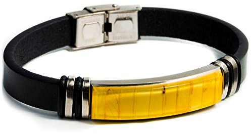Handmade Baltic Amber Mosaics Bracelet, Adjustable, Unisex (Light honey)