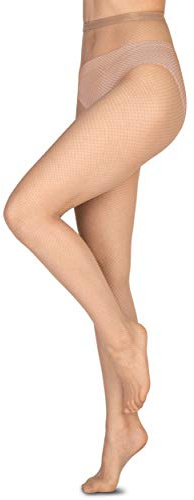 ANES Collant Donna in Rete, Collant Compressione Graduata Donna, Eleganza Vintage, Ideale per Feste ed Eventi, Comfort e Stile per Ogni Occasione, Shakira Visone