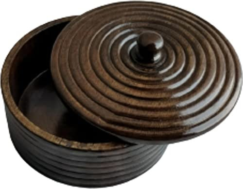 Crafting with Love A HANDMDE - Cuenco de madera con tapa para Chapatis, 8 x 8 x 4 pulgadas, material: madera de mango