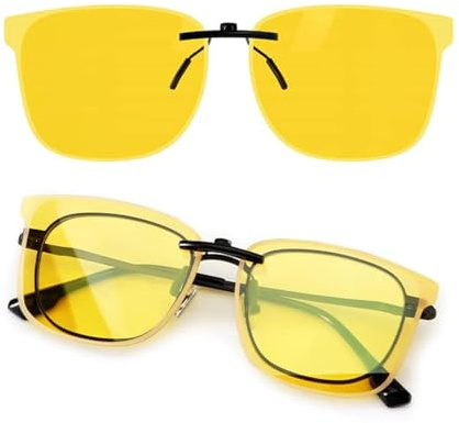 Goiteia CatEye Nachtfahrbrille zum Anklippen, blendfrei, für modische Frauen, minimiert effektiv Blendung durch entgegenkommende Scheinwerfer, High-Definition-Sicht