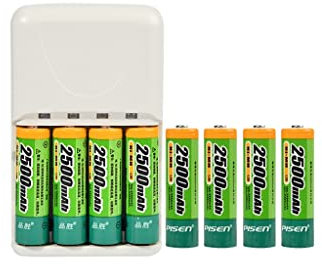 No. 5 Paquete de 4 baterías Recargables Cargador estándar de 4 Canales Cargador Universal de 2500 mAh (Size : Eight)