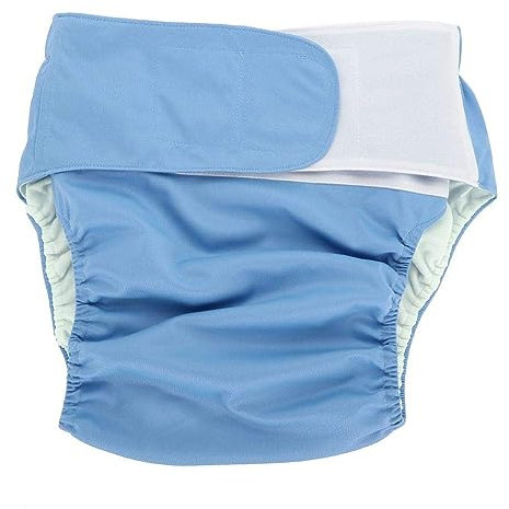 Pañales Para Adultos, Pañales De Tela Para Adultos Reutilizables Anti Fugas Laterales Pañales De Tela De Pañal Ajustables Pañales Grandes, Para El Cuidado De Ancianos Y Discapacitados (azul)