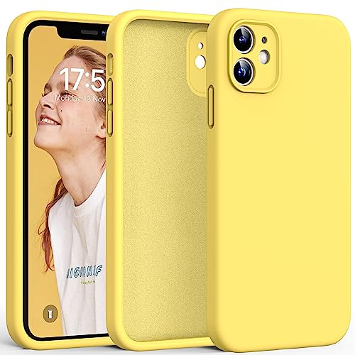 HATOSHI für iPhone 11 Hülle, Silikon Anti-Rutsch Kratzfestes Stoßfest Handyhülle für iPhone 11 Schutzhüll, Gelb