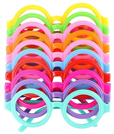 Totority 10 Stücke Kinder Brillengestell Prinzessin Spielzeug Babys Spielzeug Halloween Requisiten Runde Rahmen Brille So Brille Für Kleinkinder Runde Kunststoff Brillengestell Brillen