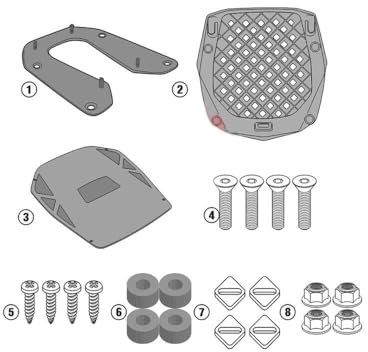 Givi Monolock Kawasaki Klr 650 2023 Top Case Rear Fitting One Size