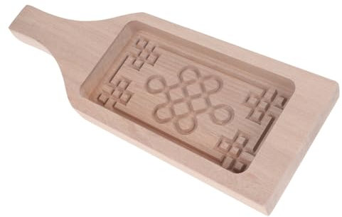 Zerodeko 1pc Wooden Patterned Cookie Mold for Baking Milk Curd and Washable for Homemade Desserts and to Baking Enthusiasts