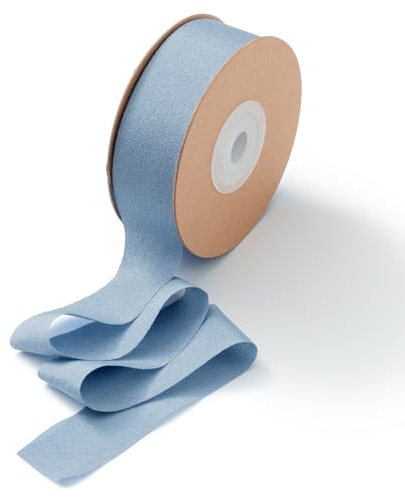 CHUQING Geschenkband Breit Schleifenband Hochzeit Seidenband Dekoband Blaugrau