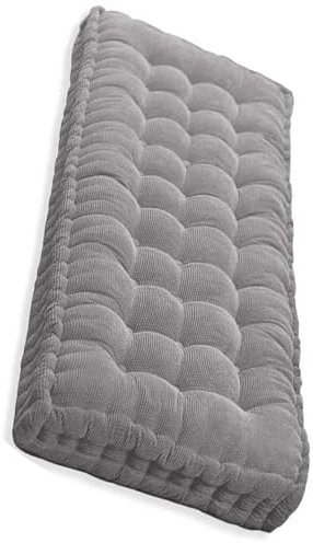 Sitzkissen Bank Outdoor, Bankauflagen mit Bezug, Bankkissen Waschbare, Rutschfestes Sitzpolster Outdoor, Sitzauflage Bank Viele Farben und Größen Zur Auswahl(Color:Light Gray,Size:110x55cm)