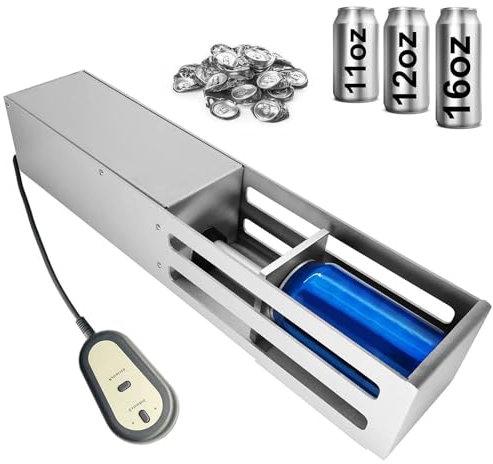 Broyeur de canettes électrique pour le recyclage des canettes de 12 oz/16 oz, fonctionnement automatique, broyeurs de canettes en aluminium pour comptoir, pour canettes de Seltz, de soda et de bière