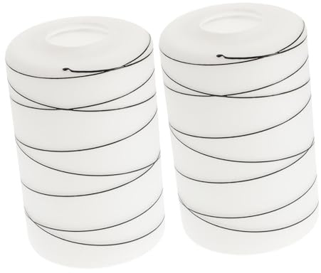 ASAKKURA Zylindrische Lampenschirme Aus Glas Ersatz Schirme E27 Leuchtenabdeckung Pendelleuchte Lichtschutz Für Wohnbereiche 2 Stück