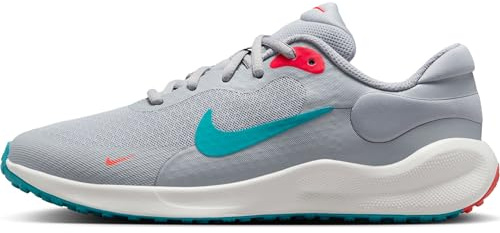 Nike Zapatos con Cordones para niños Revolution 7 GS, WOLFGREYDUSTYCACTUS-BRTCRIMSON-SUMMI, 5 Years
