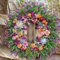 TüRkranz, 50 cm Simulierte Girlande, FrüHling Und Sommer Dekokranz für Tür, Künstliche Türkranz für Osterdekoration, Zuhause, Parties, Türen, Hochzeiten