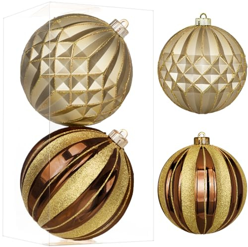 Ø15CM 2er-Set Weihnachtskugeln Große Christbaumkugeln Deko Weihnachten, Baumschmuck Weihnachten Weihnachtskugeln für Weihnachtsbaum Christbaumkugeln weihnachtsbaumschmuck