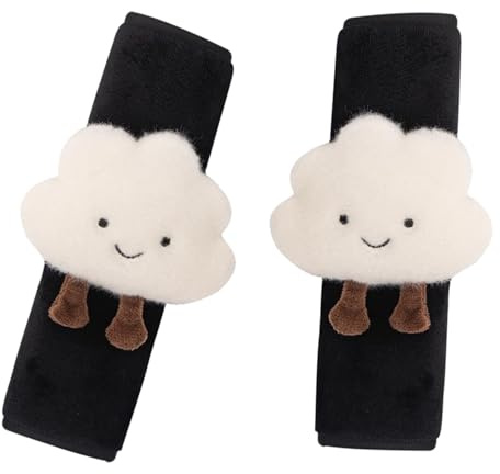 Eclovane 2 Pcs Car Seat Belt Cover Pads – Cute Cloud Design, Soft Shoulder Protection for Kids and Adults, Comfortable & Safe