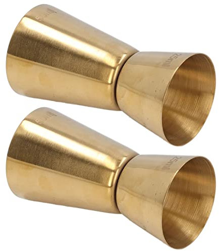 Accesorio de Bar, Cóctel Inodoro Cóctel Jigger, Bar Jigger Cóctel Jigger, Bar Jigger Jigger Acero Inoxidable Cabezal para Ktv para Restaurante (Dorado 15/30ml) (Dorado 25/50ml)