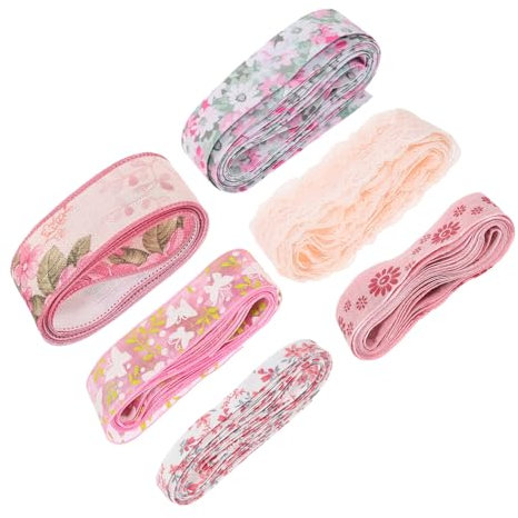 WRITWAA 6rotoli Nastro in Poliestere Per Artigianato Nastri Per Incartare Regali Nastri Per Scatole Regalo Decorativi Per Confezioni Regalo Fai Da Te Creativi