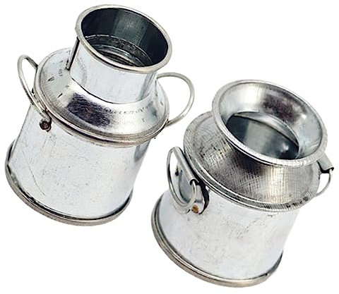 SOPOTUTU 2pièces Miniature Seaux Et Mini Pots à Lait Fer pour Décoration De Maison De Poupée Et Artisanat