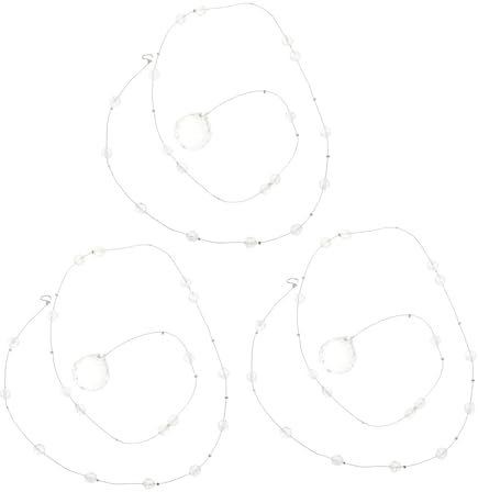 MAGICLULU 3piezas Adorno De Hilo Cristal Decoración Hogar Accesorios Colgar Cortina DIY