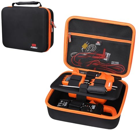 FBLFOBELI Hard Case for Klein Tools ET310 AC Circuit Breaker, RT250 GFCI Outlet Tester Set, Circuit Tester Tools Case Fits for Klein Tools/KAIWEETS/AstroAI/Fluke Digital Multimeter, Clamp Meter
