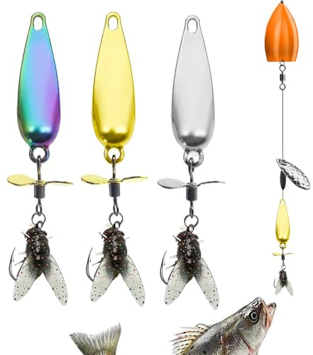 Fishing Spinner Baits | Forellen Köder - 3D Metall Propeller Köder 3-teilig Für Angelbegeisterte An Teich See Fluss
