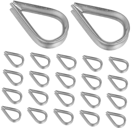 VALICLUD 100 Piezas Acero Inoxidable Guardacabos de Cable Protección Resistente Uso Náutico Exterior