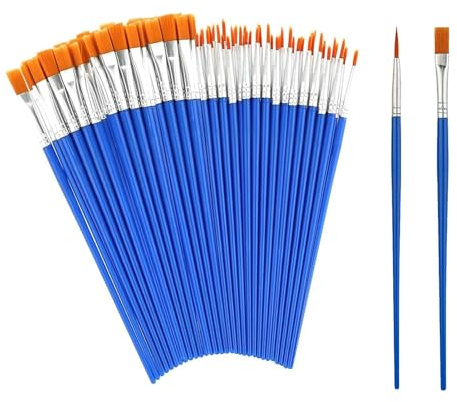HONRIGO Art Paint Brush Set, 60 Pcs Versatile Brushes for Acrylic, Watercolor, Oil, & Gouache, Ideal for Face & Body Painting
