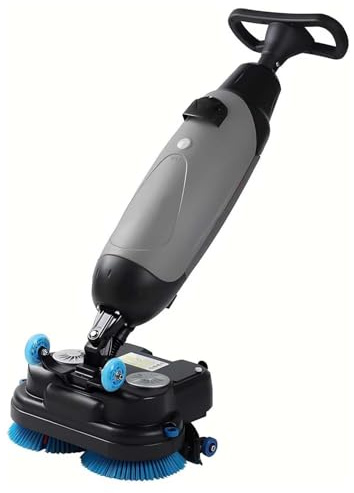 zhenmaster Pulidora de Pisos Industrial y Lavadora Eléctrica Portátil, Máquina 3 en 1 con Tanques Dobles, Ancho de Limpieza 17”, Eficiencia 13000 Pies²/H, para Oficinas y Restaurantes(Gray)