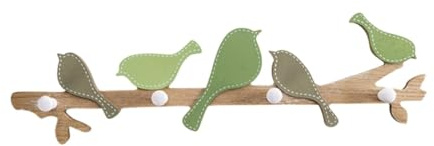 ERINGOGO Gancho De Pared De Madera Decorativo Con DiseñO De PáJaro Gancho Para Colgar En La Pared Ideal Para OrganizacióN En BañO Dormitorio Y Entrada 18.70X4.52X1.65In