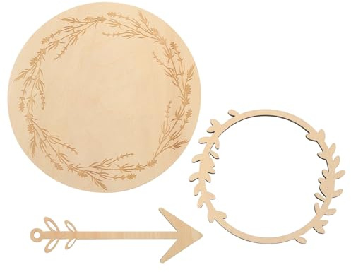 OSALADI Cartes Étapes en Bois pour Bébé Panneau d'Annonce et Disque Jalon, Accessoires Photo pour -Né, Décoration Crèche et Suivi Mensuel