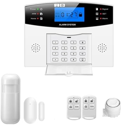 House Alarms Security System Tuya WiFi Home Security Smart Alarm System Burglar Kit Mobile APP Remote Control With Detector(C)
