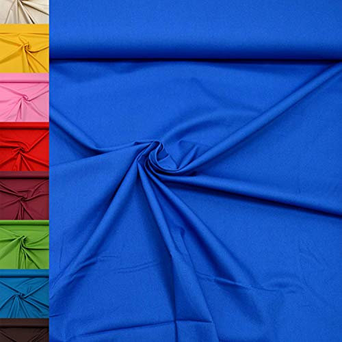 MAGAM-Stoffe Sophie Baumwollstoff Uni 100% Baumwolle Oeko-Tex Meterware 50cm (34. Royalblau)