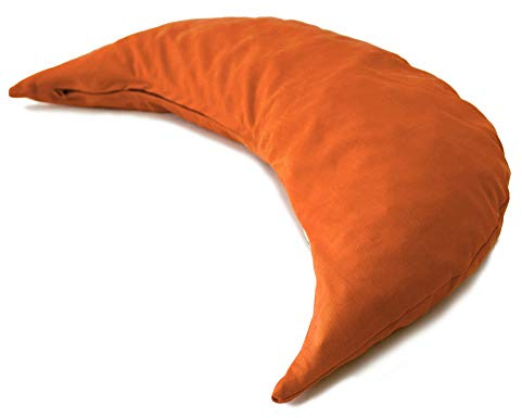GIRAFFENLAND Zirbenkissen Mond ca. 50cm | orange | Zirbenholzkissen/Zirbelkissen | mit zusätzlichem Bio-Inlett