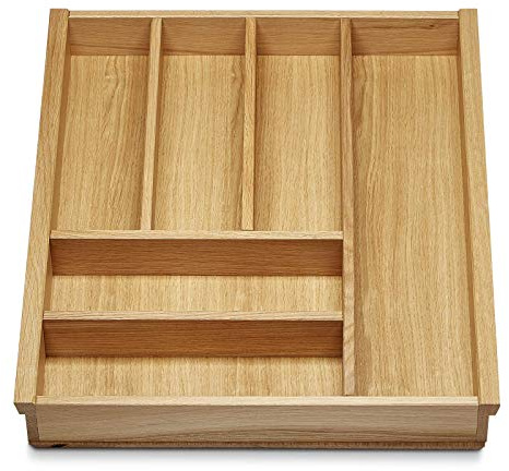 Orga-Box III EICHE Besteckeinsatz 473 x 397 mm mit 6 Fächer | für 50er Schublade für Nobilia 08.2012 - 12.2024 Holz-Besteckkasten