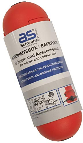 as - Schwabe Sicherheitsbox, spritzwassergeschützt, ideal für den Garten/Rasenmäher, 48707 (3er Pack)
