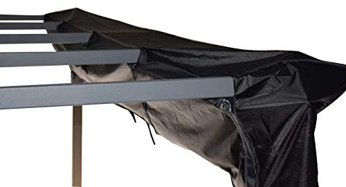 Jet-Line Bâche Luxor | Tonnelle Pergola 4 x 3 m | Noir | Bâche d'Hiver | Protection UV et Contre les Intempéries