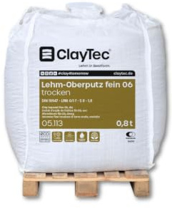 CLAYTEC Lehm-Oberputz fein 06 Big-Bag 800 kg